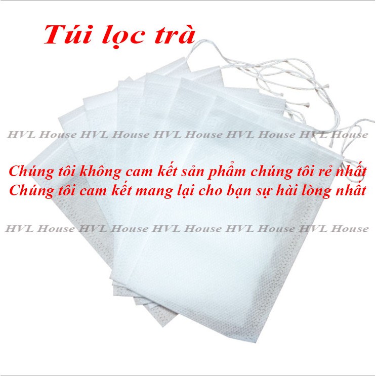 Túi lọc trà, thảo dược, vải không dệt có dây rút, hàng cao cấp - (Sỉ) 400 túi/sp