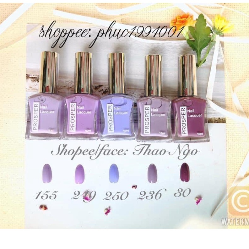 Sơn Móng Tay Prosper Silver 16ml (sơn thường)