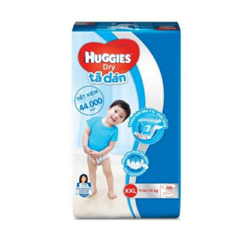 (HCM)TÃ DÁN HUGGIES SIZE S56 - M76 - L68 - XL62 - XXL56