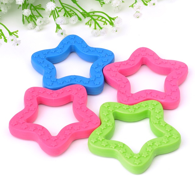 🥾🧦(C001) XƯƠNG GẶM CAO SU TỰ NHIÊN CHO CHÓ MÈO HÌNH NGÔI SAO