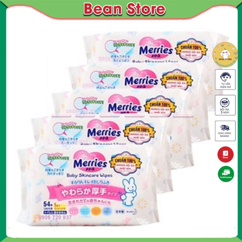 Khăn giấy ướt cao cấp Merries Nhật Bản không mùi, siêu dai, an toàn cho bé - 𝐁𝐞𝐚𝐧 𝐒𝐭𝐨𝐫𝐞