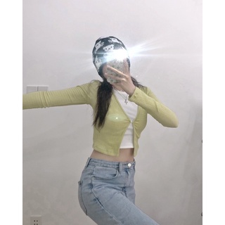 JANET STUDIO • Áo 1 nút xanh bơ