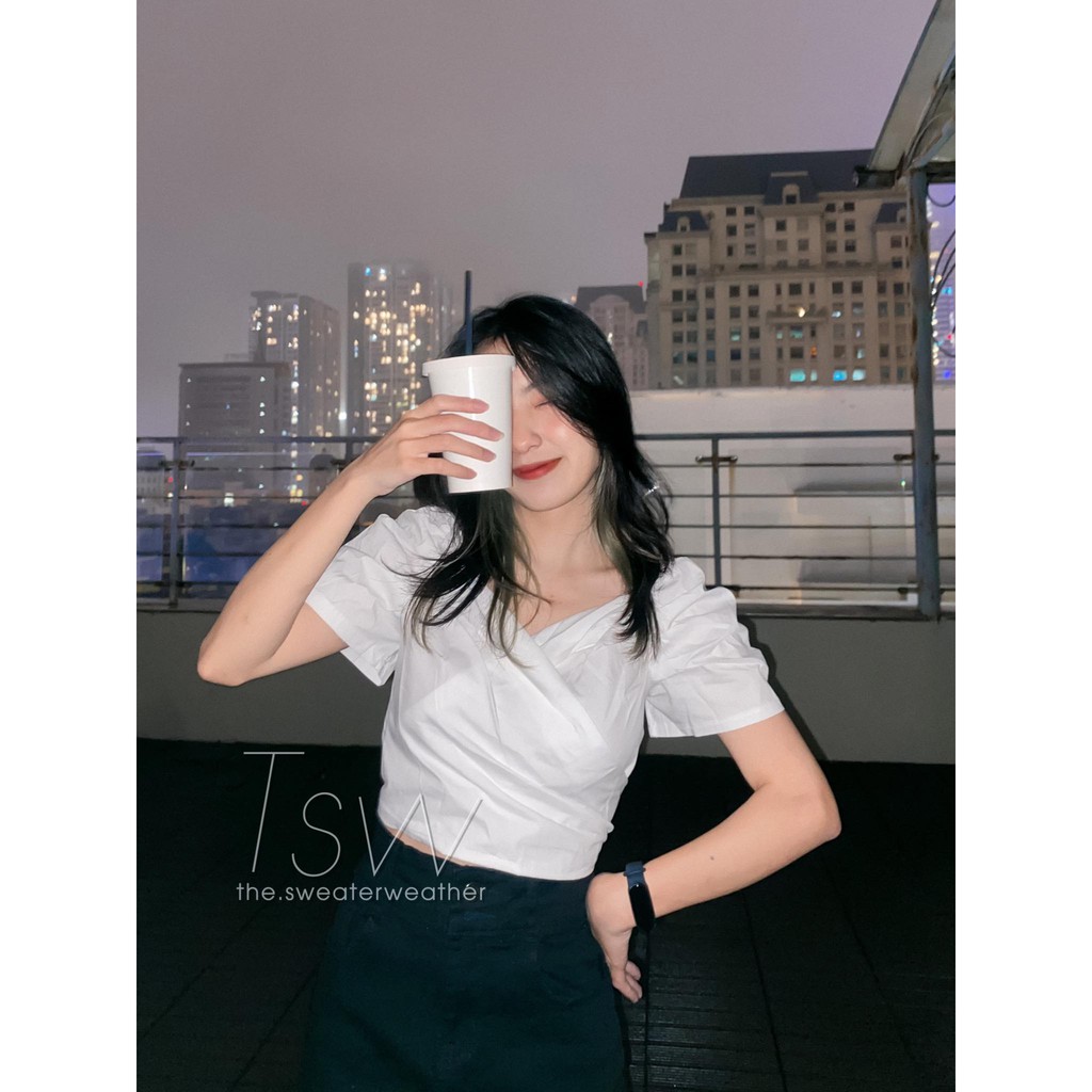 [Mã WASKT304 giảm 15% tối đa 30K đơn 99K] Áo thô croptop chéo ngực | BigBuy360 - bigbuy360.vn