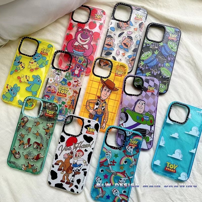Ốp Điện Thoại Silicone Mềm Trong Suốt Chống Sốc Màu Dạ Quang In Hình Toy Story Dễ Thương Cho iPhone 14 Pro Max 13 12 14 14Pro 14Plus