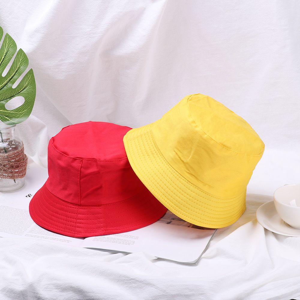 MIHAN1 Fashion Bucket Hat Women Men Candy Color Fisherman Cap Summer Outdoor Sunscreen Casual Cotton Sun Caps/Multicolor