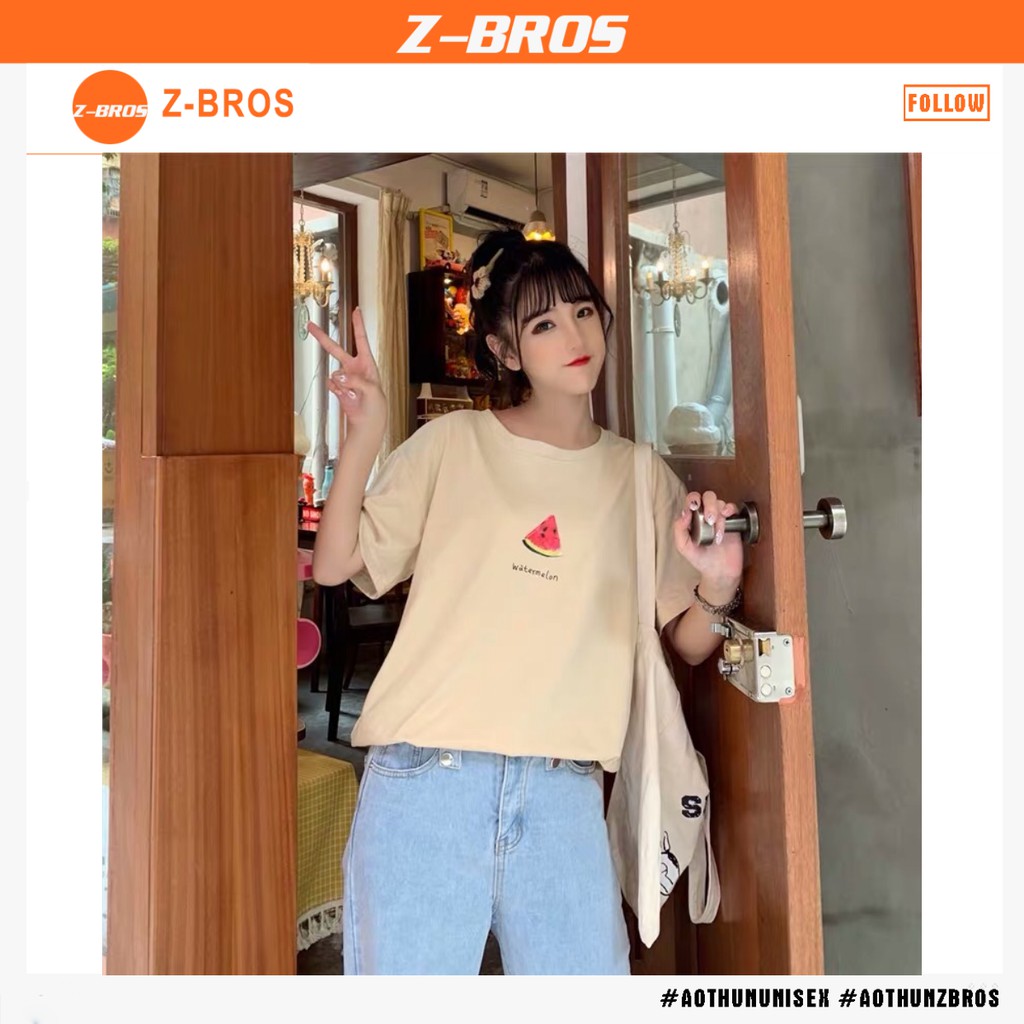 [HÀNG CÓ SẴN] - Áo thun nữ trơn hoa quả mùa hè 7 màu vintage | BigBuy360 - bigbuy360.vn