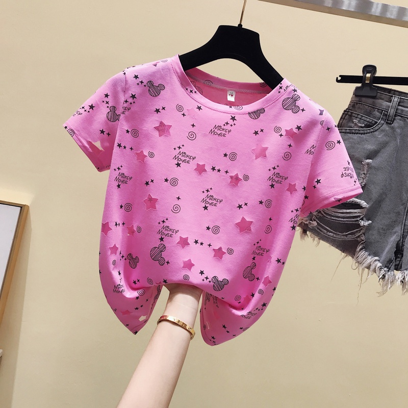 Áo thun nữ sao lấp lánh chất đẹp 2022