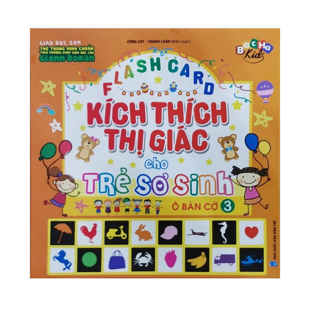 Flash card kích thích thị giác cho trẻ sơ sinh ( ô bàn cờ 3 )