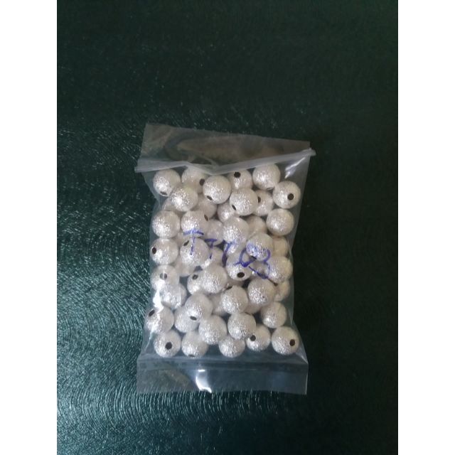 TTC03 - Bi bạc bi vàng xi nhám 8mm ( 5 cái)