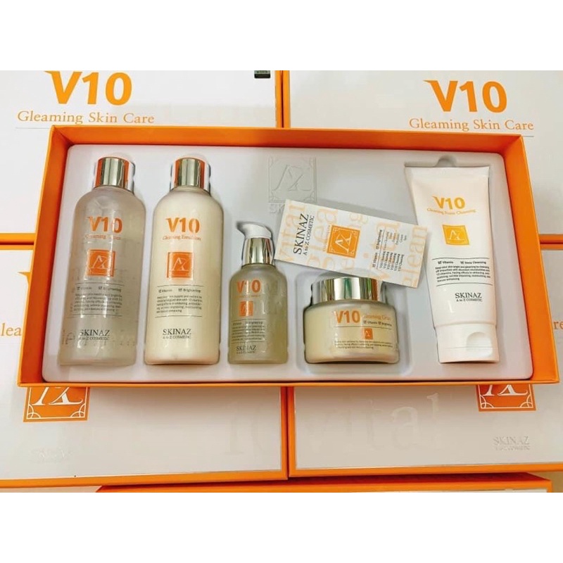 [ Hàng  Sẵn ] Bộ Dưỡng Trắng Da V10 SKINAZ Hàn Quốc