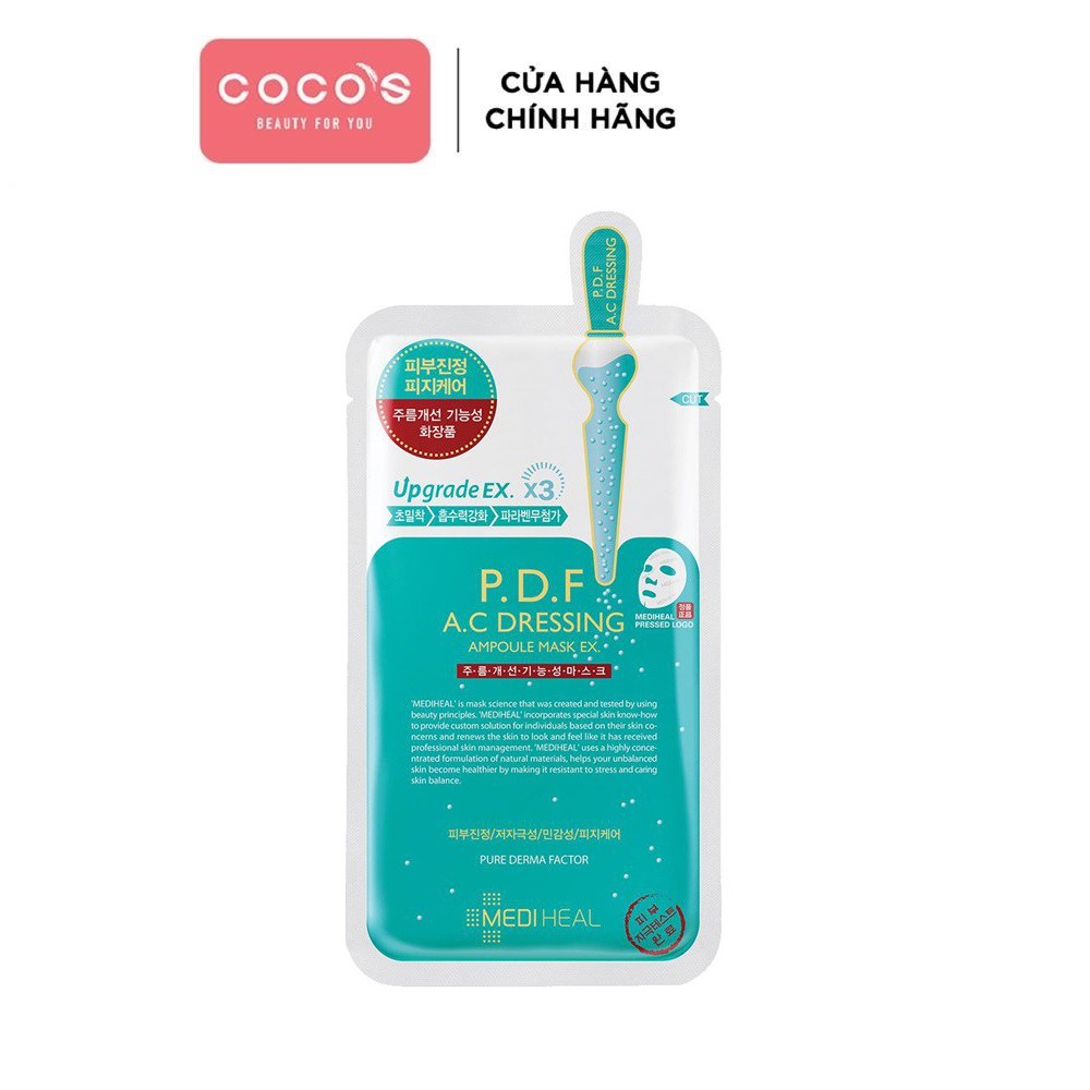 [Mã COSCOCOT4 -8% đơn 250K] Mặt Nạ Mediheal Làm Dịu Da Dành Cho Da Mụn P.D.F AC-Dressing Ampoule Mask 25ml - P.D.F