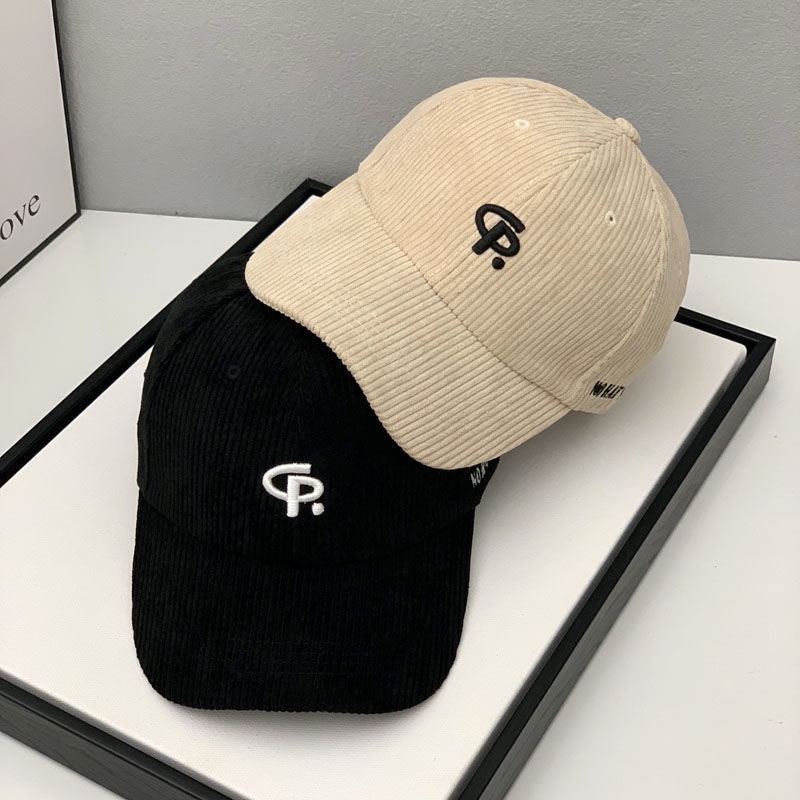 Mũ lưỡi trai vải nhung thêu chữ phong cách Hàn quốc