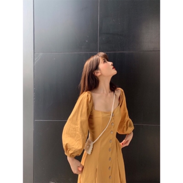 ĐẦM CỔ VUÔNG TAY PHỒNG | BigBuy360 - bigbuy360.vn