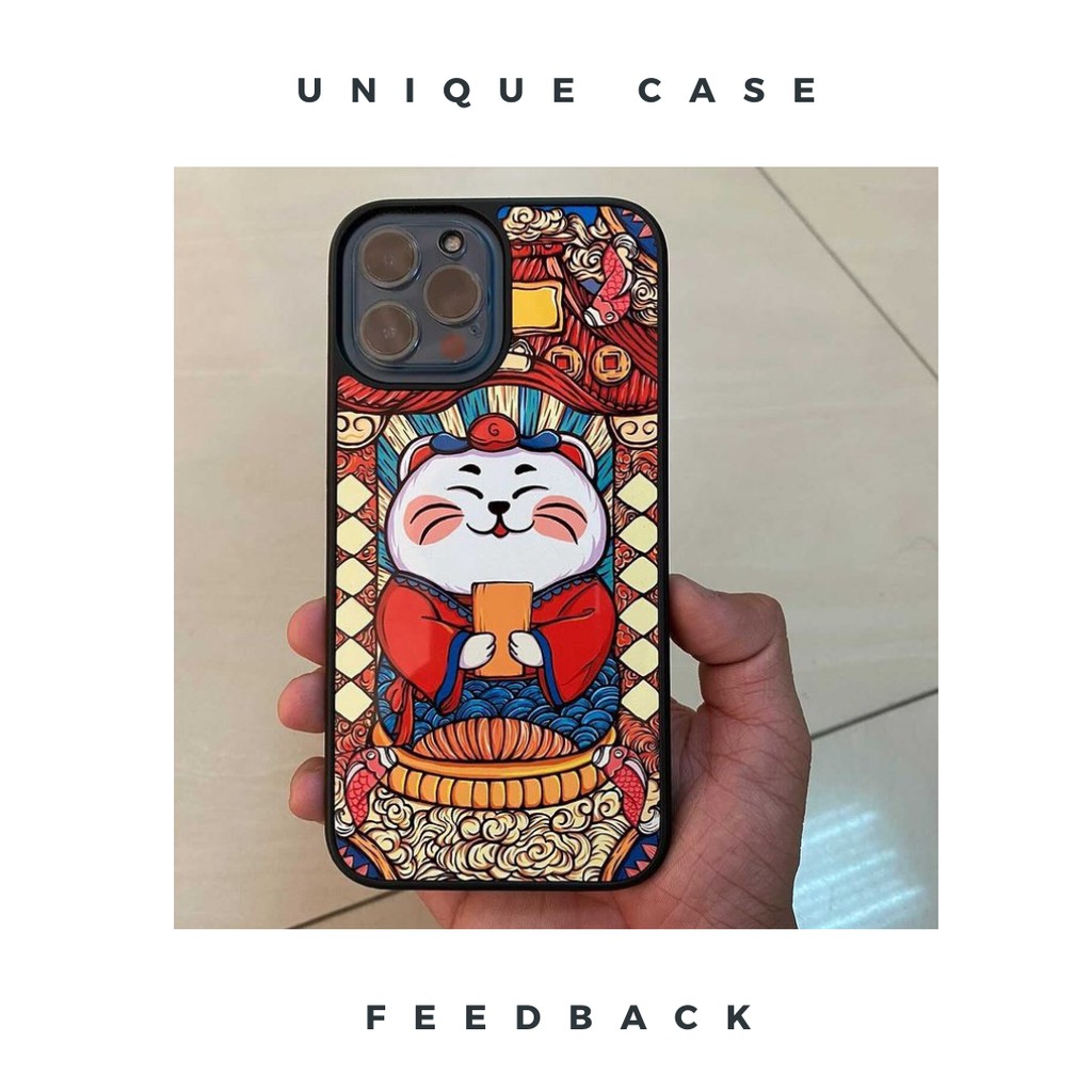 Ốp lưng điện thoại iPhone Unique Case Mèo Thần Tài TET037