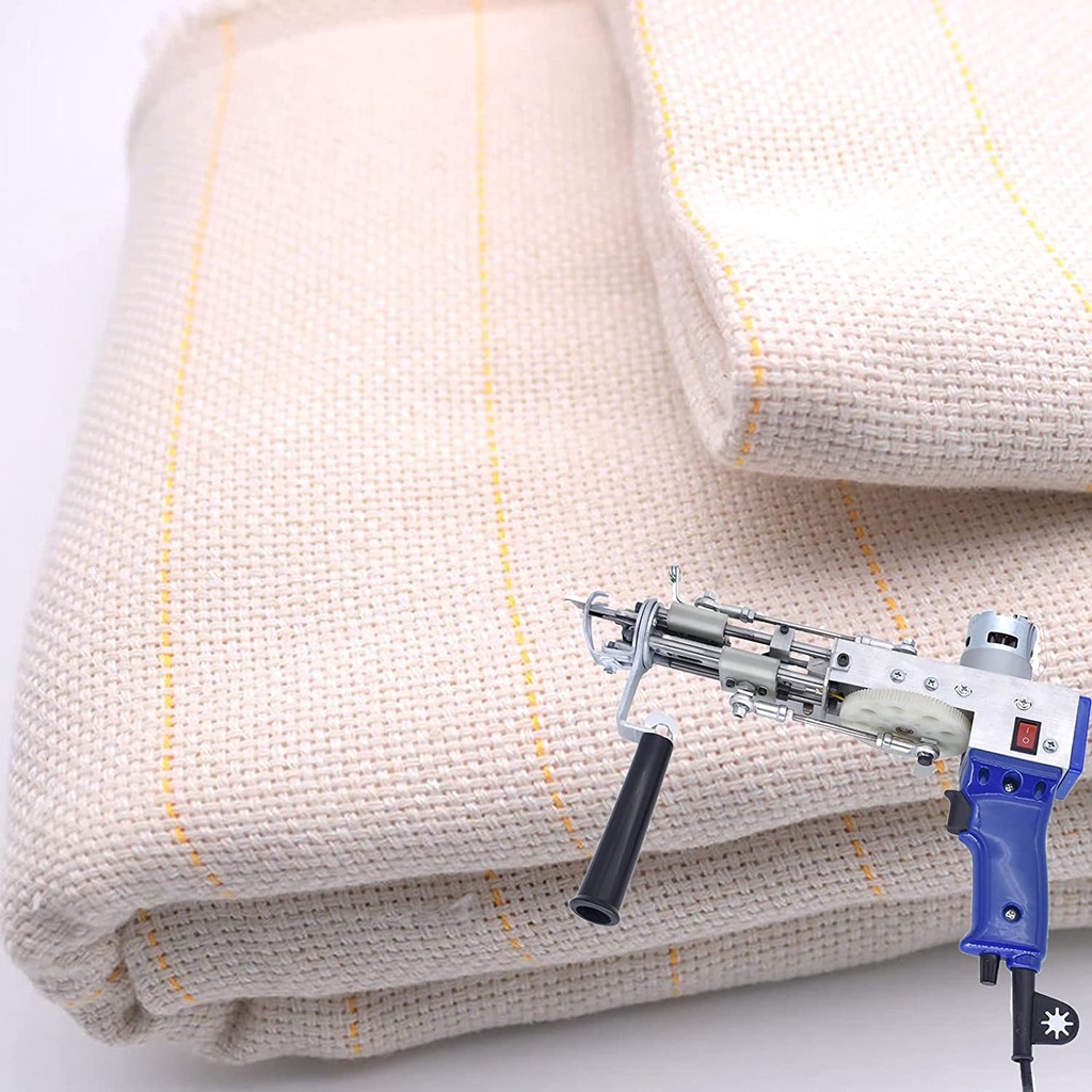 Vải thêu nổi canvas dệt thảm chần, vải làm thảm xù sử dụng cho máy tufting gun, vải lót thêu tay