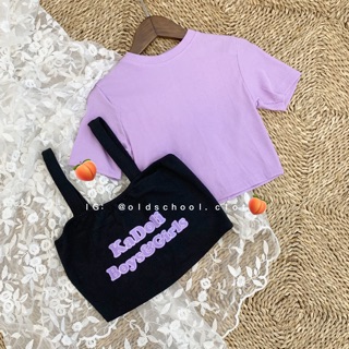 SET CROPTOP TÍM 2 MÓN (ảnh thật/sẵn)