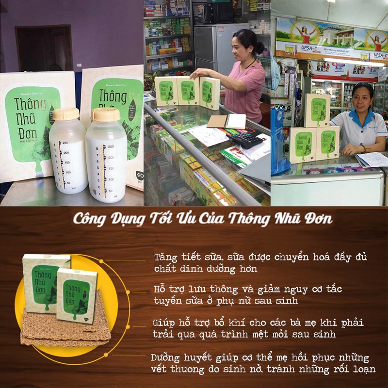 Thông Nhũ Đơn, Thảo Dược Lợi Sữa , trà lợi sữa Tăng lượng sữa cho mẹ sau sinh