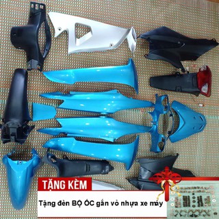 [ TẶNG TEM & ỐC] Dàn áo Loại Phanh Đĩa - Ổ khóa Vuông xe Wave RS /A100 /S100 đời 2006 đến 2016 Màu Xanh Ngọc