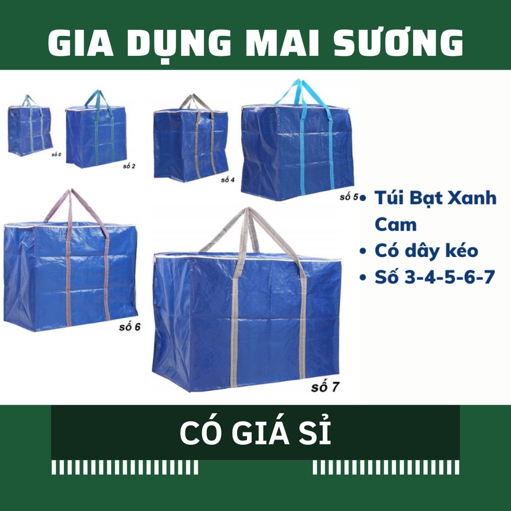 [Giá Sỉ] Túi Bạt Xanh, Túi Dứa, Giỏ Bạt Xanh Cam Đựng Đồ Chống Thấm Nước Đủ kích thước