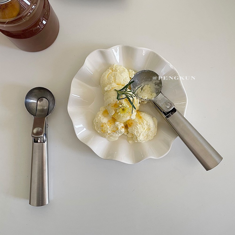 Muỗng múc kem / trái cây bằng thép không gỉ tiện dụng
