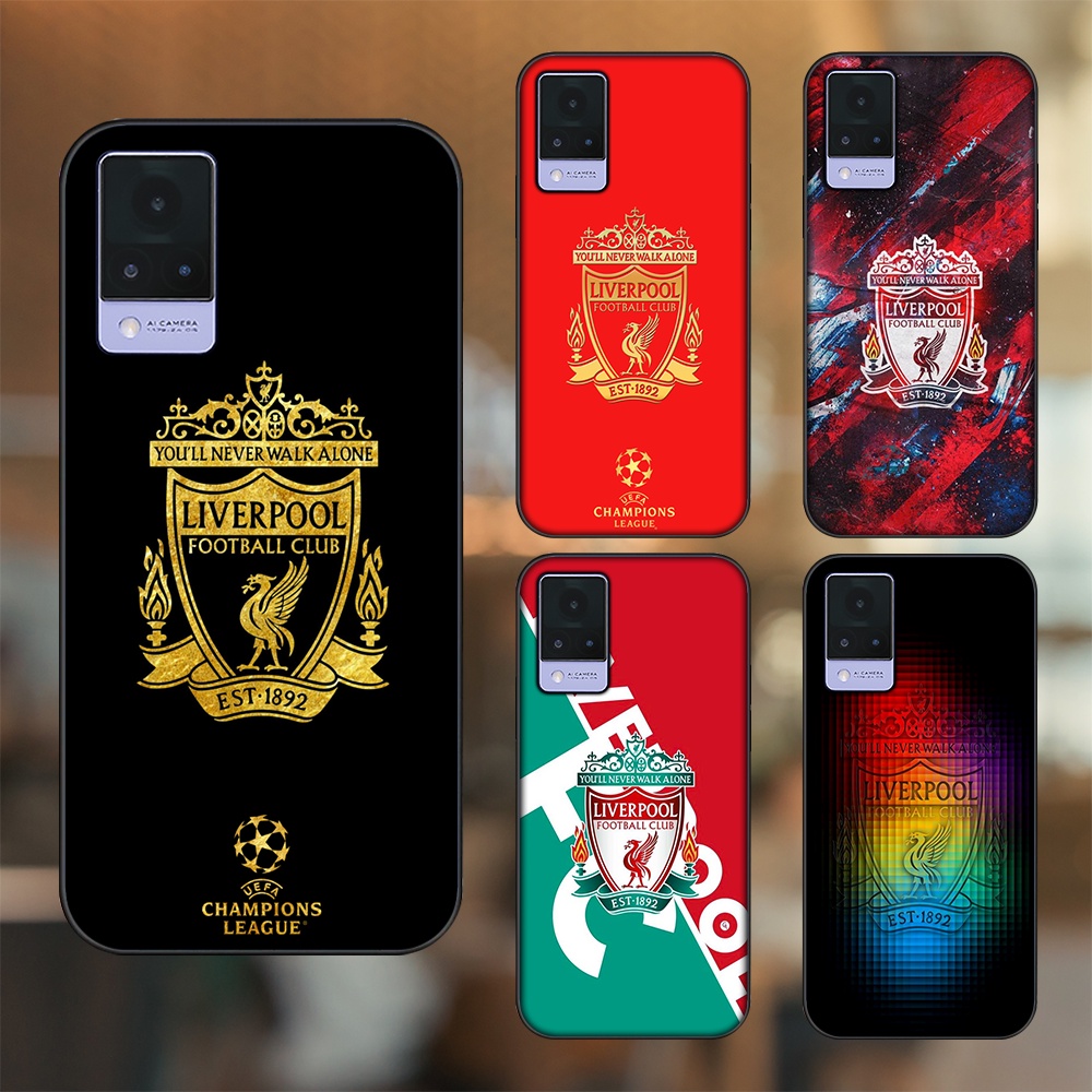Ốp lưng Vivo V21 viền đen in hình Liverpool FC
