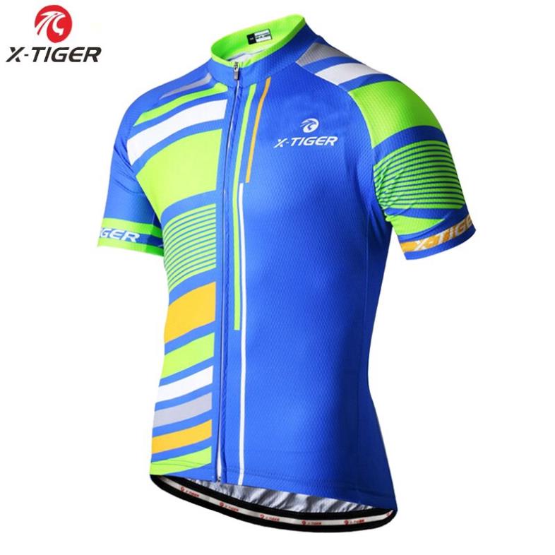 Áo thể thao làm từ 100% Polyester thích hợp mặc khi chạy xe đạp thương hiệu X-TIGER Xịn