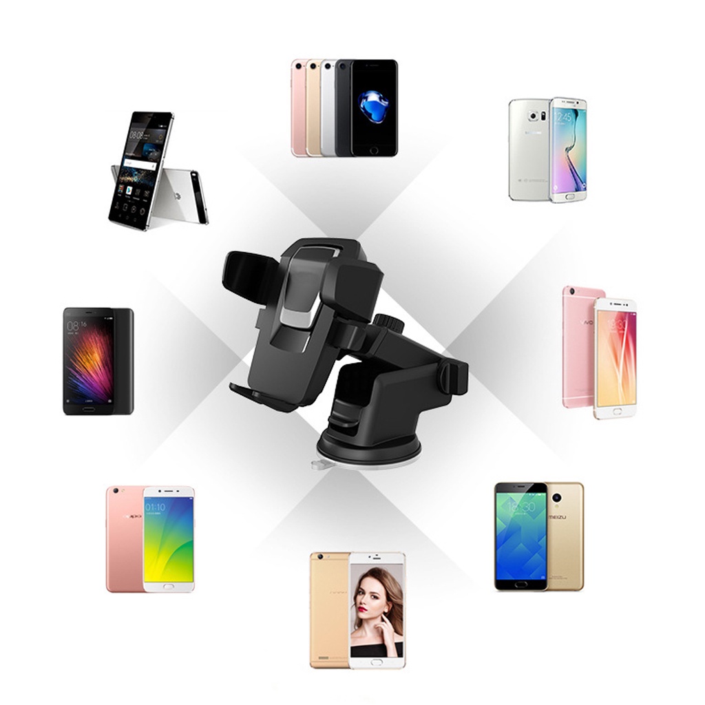 Giá Đỡ Điện Thoại Trên Xe Ô Tô , Kẹp Điện Thoại Trên Xe Ô Tô Gắn Taplo, Kính Và Cửa Điều Hòa Quay 360 Độ Cao Cấp | BigBuy360 - bigbuy360.vn