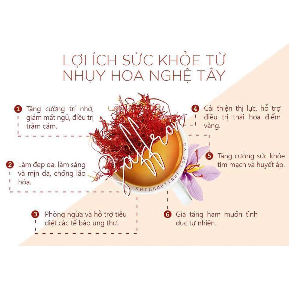 Saffron - Nhuỵ Hoa Nghệ Tây Bahraman 1g - Cam kết chính hãng | BigBuy360 - bigbuy360.vn