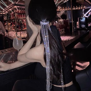 Kẹp tóc đính đá tua rua lấp lánh dáng dài chanh sả✨phong cách cá tính quyến rũ✨