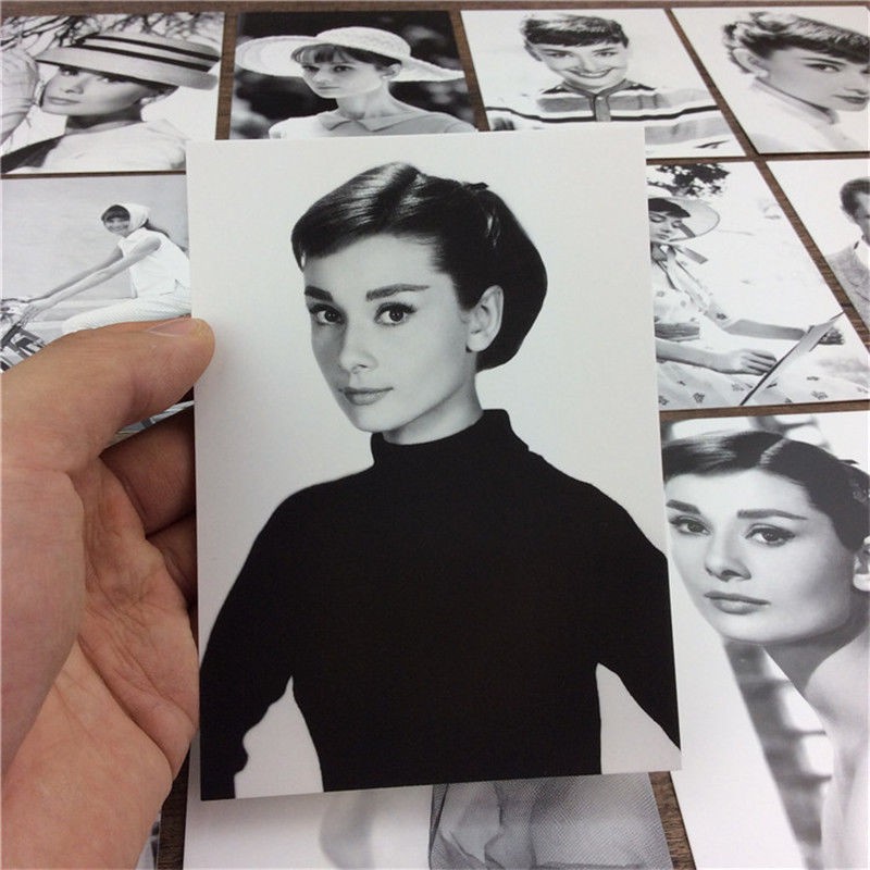 30pcs/lot Audrey Hepburn Vivien Leigh Classic post card vintage cards paper gift