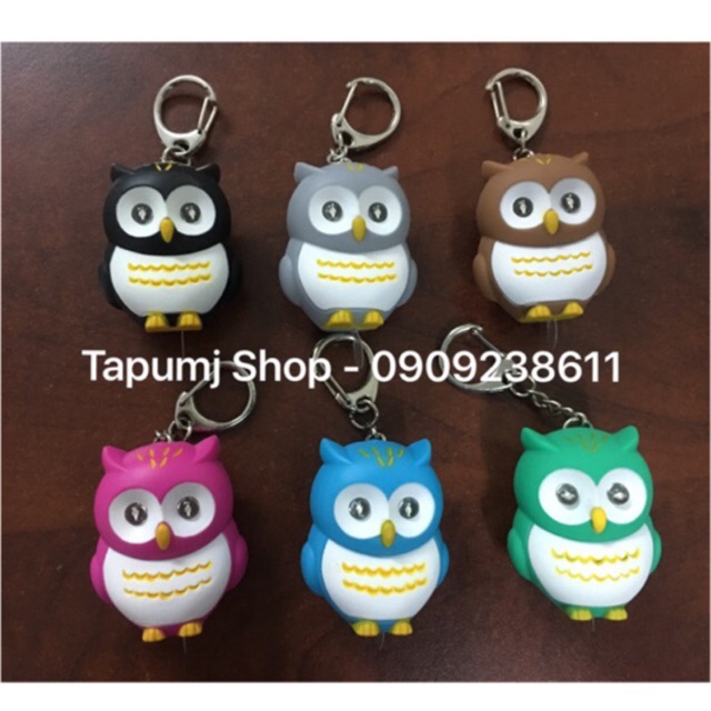 Móc khoá đèn led - cú