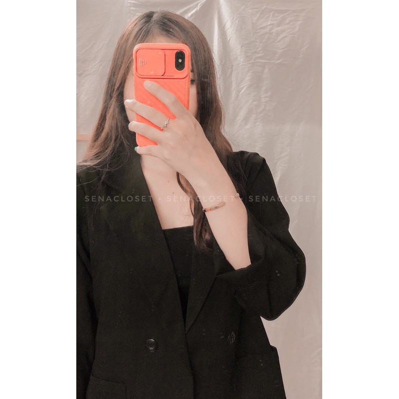 Áo Blazer Đen 1 lớp Quảng châu Style Ulzzang Hàn Quốc ( Ảnh thật/ Video) | BigBuy360 - bigbuy360.vn
