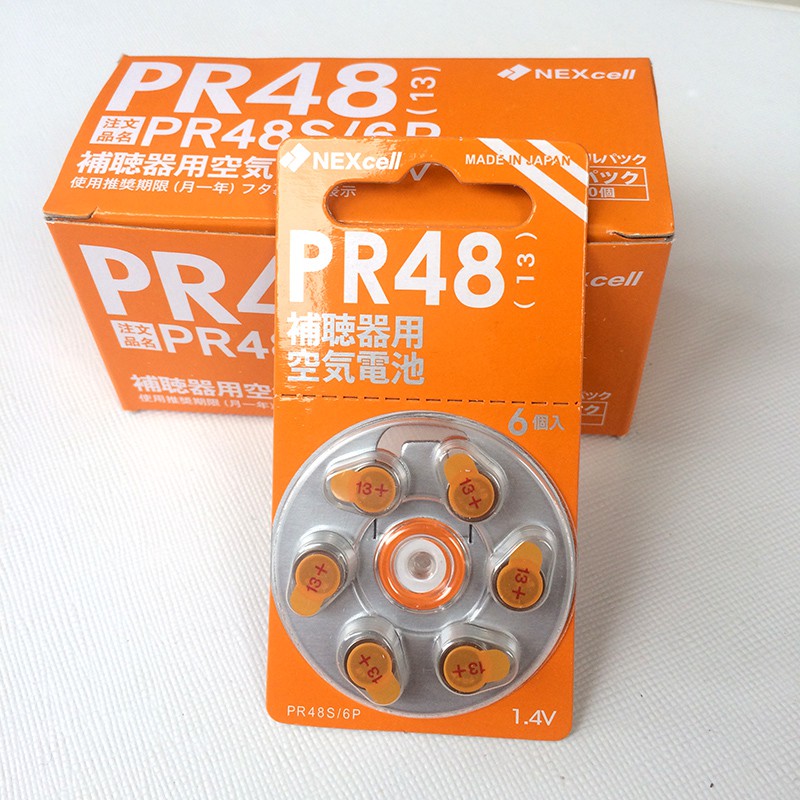 Pin Máy Trợ Thính NEXcell Size P13 PR48 Nhật Bản [Vỉ 06 Viên] Made in Japan