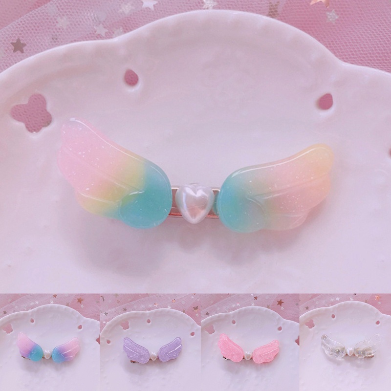 Kẹp Tóc Hình Đôi Cánh Đính Ngọc Trai Phong Cách Lolita