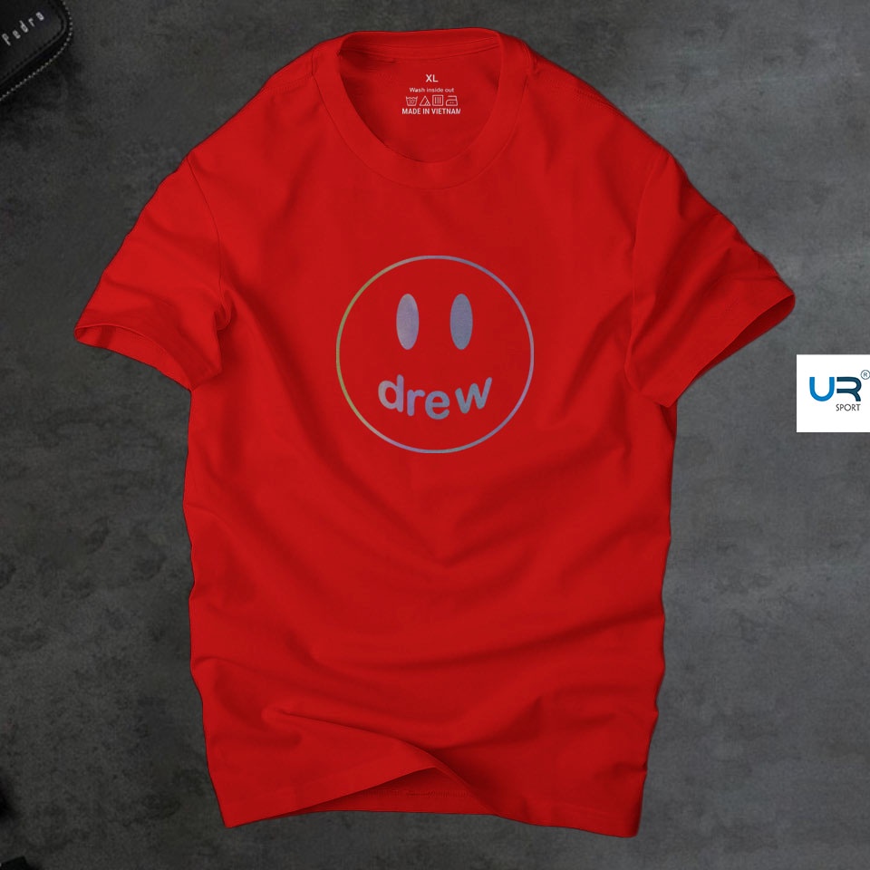Áo thun nam nữ cổ tròn drew pản quang 7 màu vải cotton co giãn,dày dặn thoáng mát |ur sport