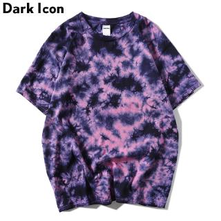 Áo thun ngắn tay in chữ " Dark icon Tie dyeing " dành cho cả nam và nữ