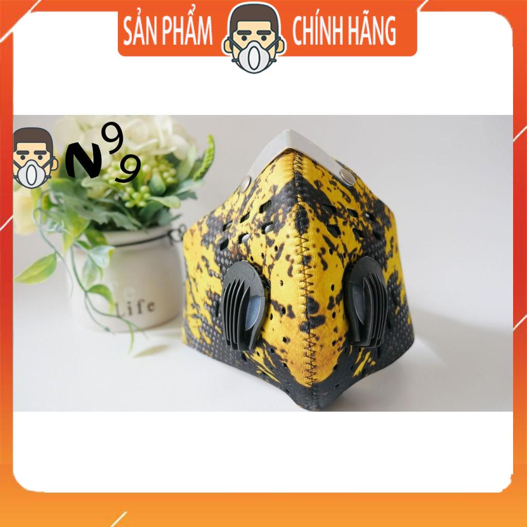 Khẩu trang đi phượt đeo sau gáy DELUXE có van thở