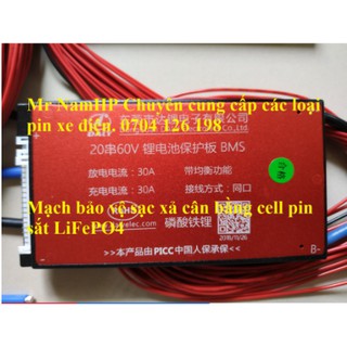 Mạch bảo vệ  cho pin sắt Chính hãng JBD 12- 60v 30A-80A , bảo vệ ngắn mạch, quá dòng, quá áp sạc xả, cân bằng NAMHP