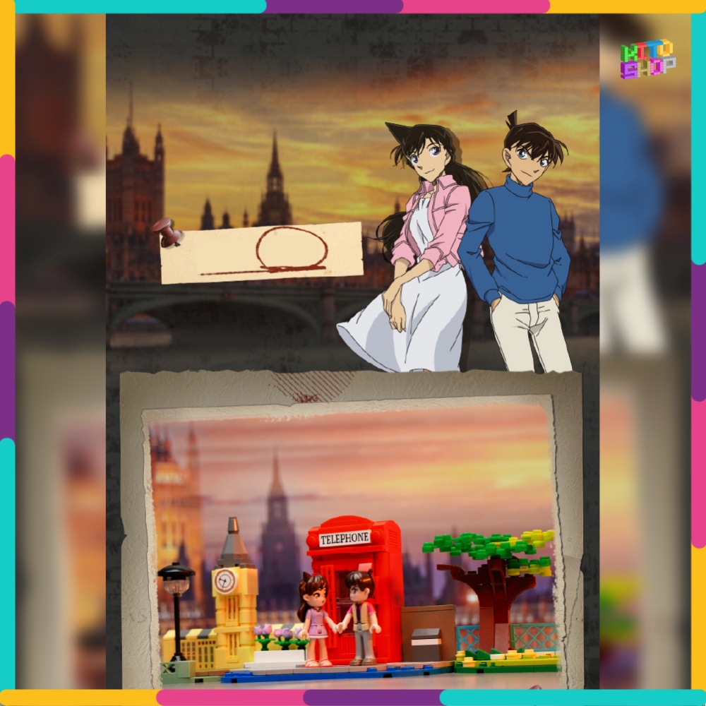 Đồ Chơi Xếp Hình Conan Keeppley K20705 Lắp Ráp Truyện Tranh Hoạt Hình Thám Tử Lừng Danh Tâm Sự Góc Phố