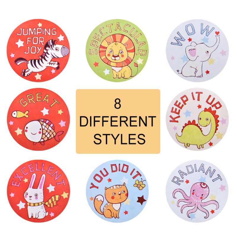 Bộ 500 Miếng Dán Hình Động Vật Ngộ Nghĩnh