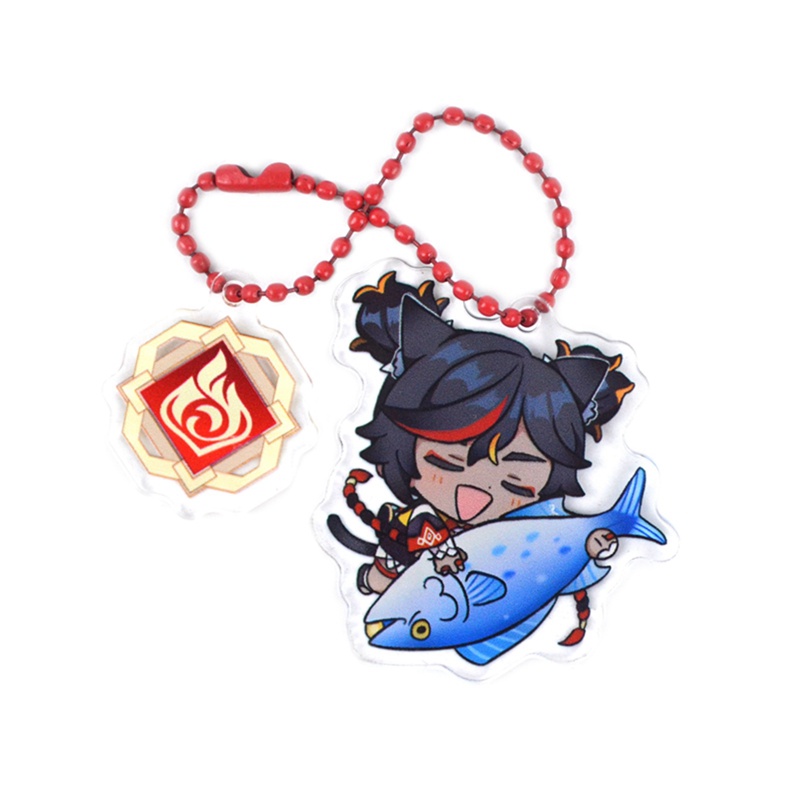 Tmdbyx Móc Khóa Acrylic Hình Nhân Vật Anime Xiao Ningguang Zhongli Hu Tao