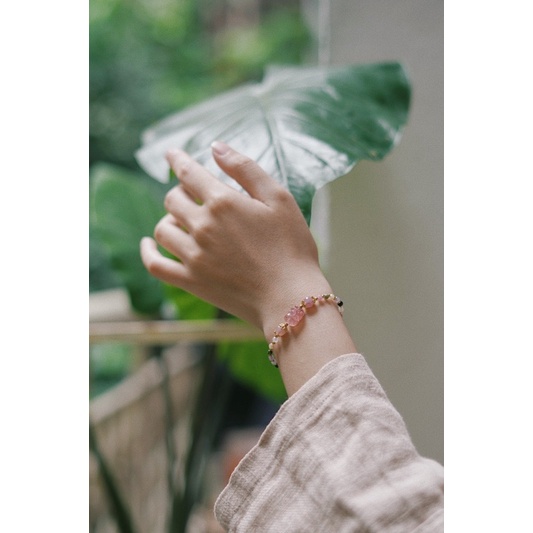 Vòng tay Tourmaline mix charm Tỳ Hưu