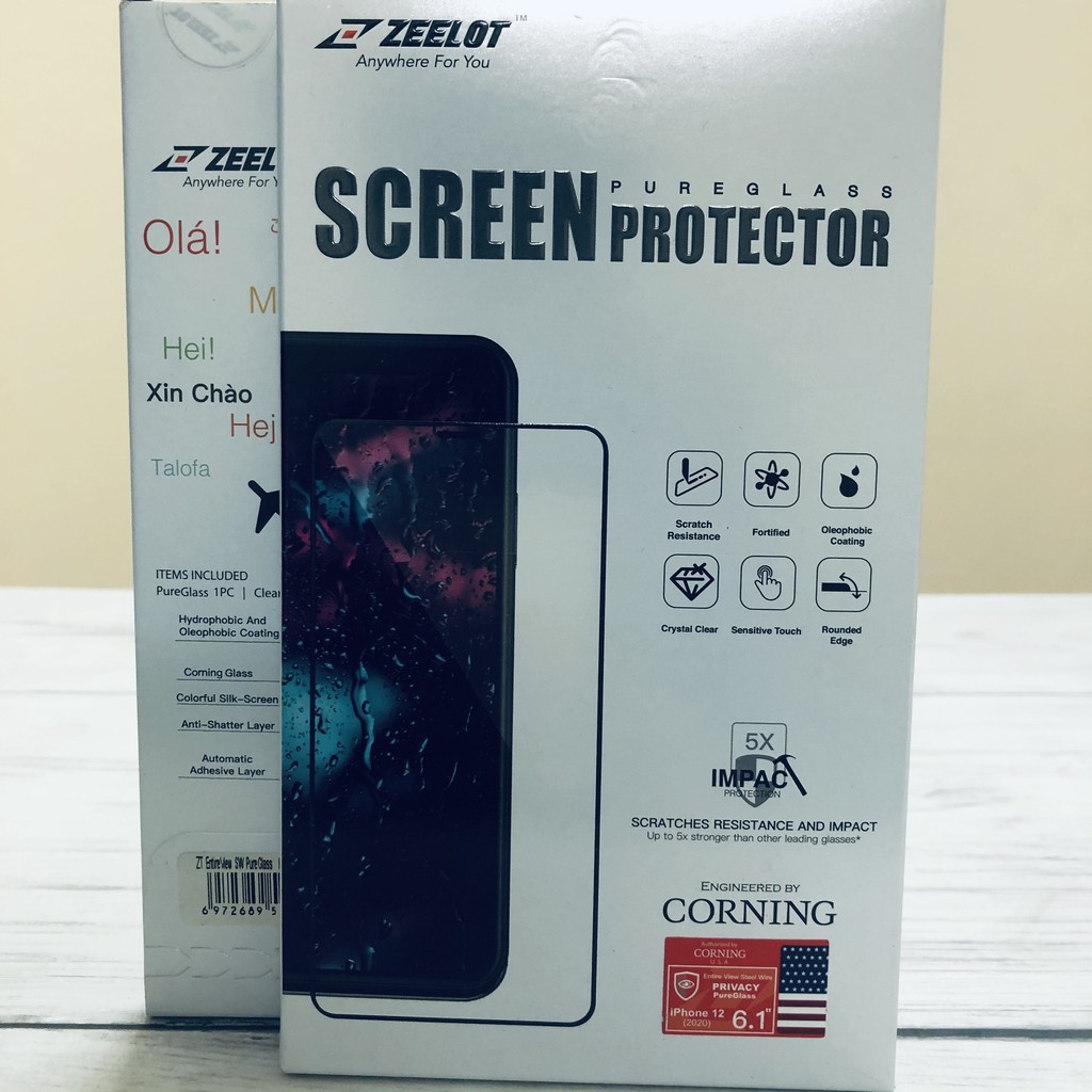 Kính Cường Lực ZEELOT Chống Nhìn Trộm Cho iPhone 12 Pro Max  /iPhone 11 Pro Max, Xs Max  - Hàng Chính Hãng