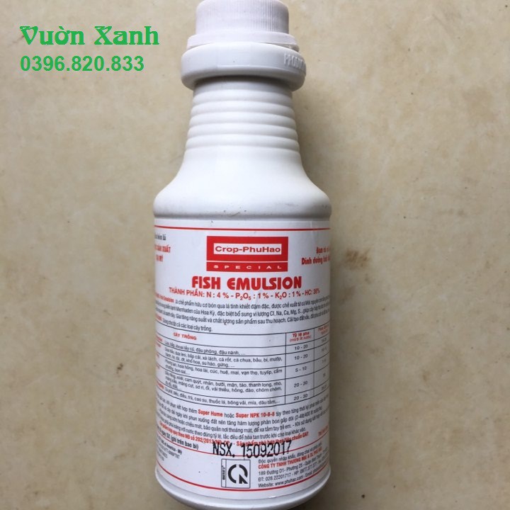 [SIEURE] Phân cá (Đạm cá) cô đặc Mỹ Fish Emulsion 250ml hàng đẹp, phân phối chuyên nghiệp.