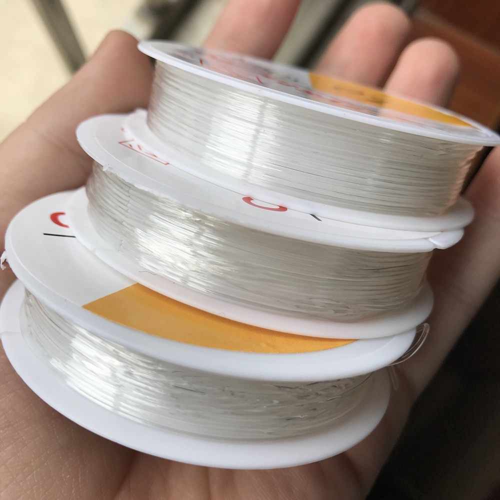 Cước thun xỏ vòng hạt, dây xâu vòng handmade  co giãn, trong suốt, dây gân làm phong thủy, tattoo choker