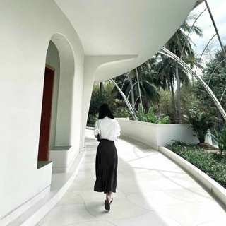 Chân váy xếp ly cạp to TK