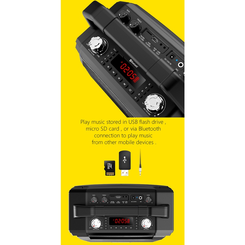 THANH LÝ Loa hát karaoke bluetooth chính hãng mifa M520 cao cấp, loa kéo xách tay công suất cao - KLH shop