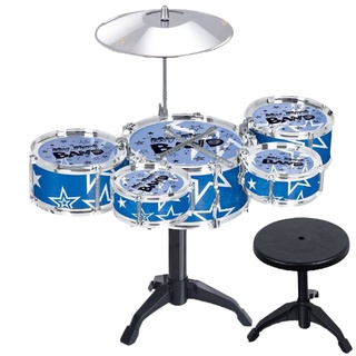 Bộ trống đồ chơi cho bé jazz drum 5 trống có ghế - bền đẹp
