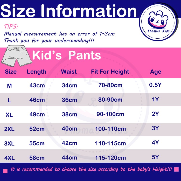 Quần dài Cotton màu sắc ngẫu nhiên cho bé D306 0.5-5 tuổi