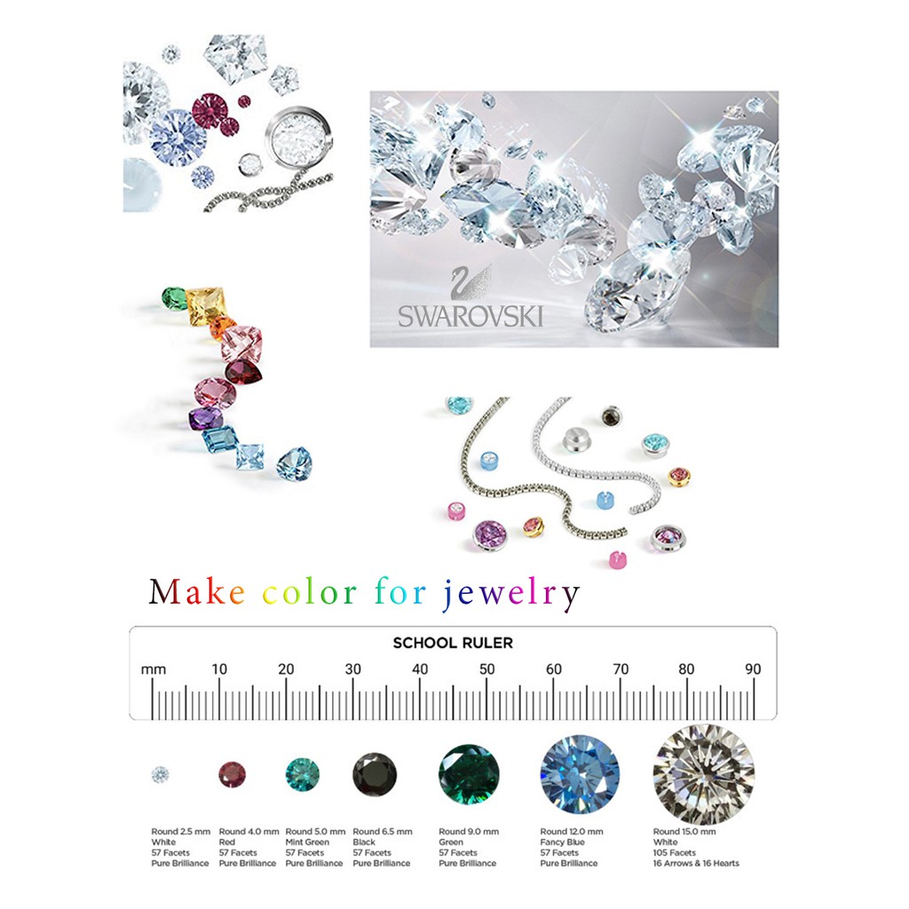 Kim cương nhân tạo Swarovski - Đá màu xanh lá